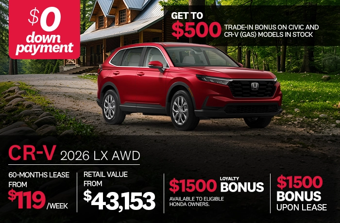 Bannière de Promotion CR-V 2026